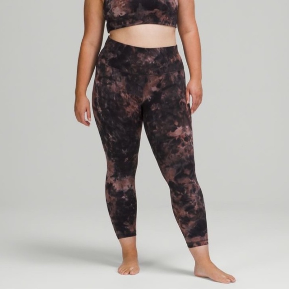 Lululemon Align Pant 25" DDGP Diamond Dye Graphite Black Tie Dye Legging 18
